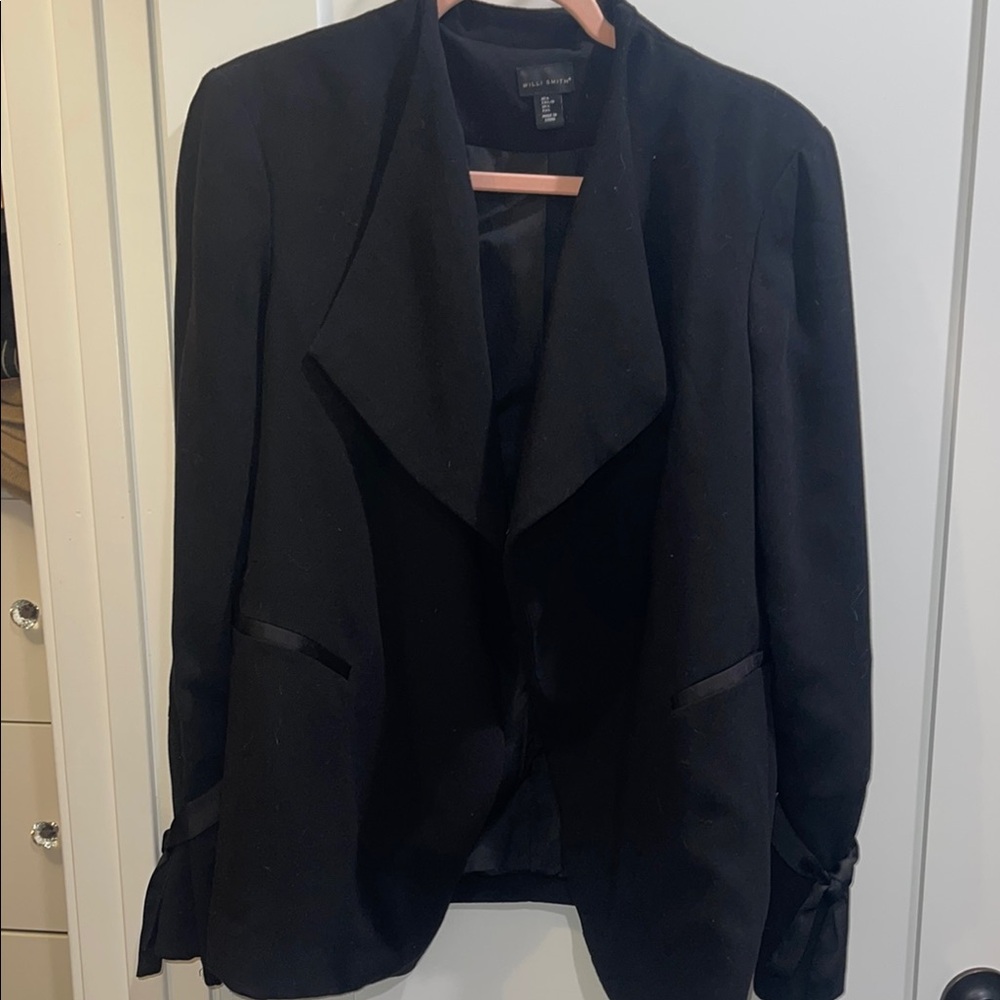 Willi Smith Black Blazer Tailored Suit Jacket